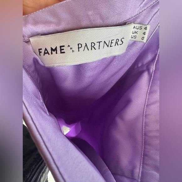 Fame & Partners Ada Lilac Halter Slit Maxi Gown - Picture 7 of 9